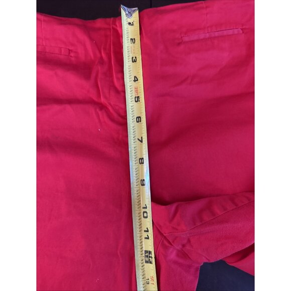 Requirements Red Cuffed Capri Pants Size 10 - Picture 8 of 9